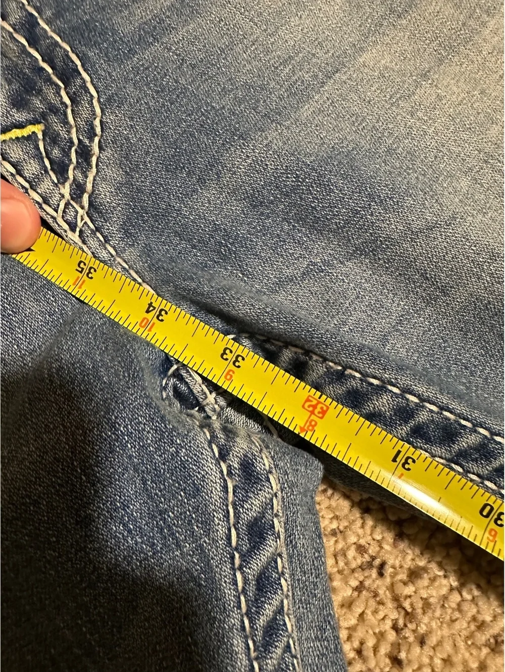 True Religion Men's Light Blue Section Skinny Jeans Size 38
